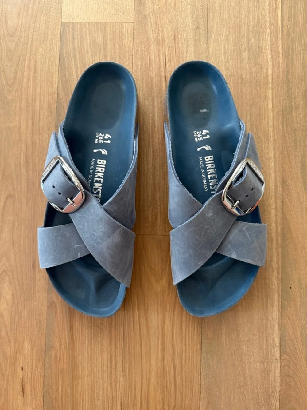 Birkenstock Crisscross Slide Sandals in Blue
B - Picture 1 of 4